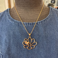Flower + Butterfly Necklace & Earring Set