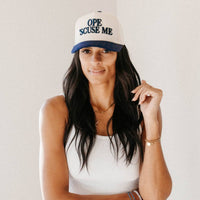 Ope 'Scuse Me Hat - Navy Blue & Cream