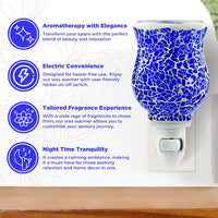 Plugables® Fragrance Vase - Blue Mosaic Wax Warmer
