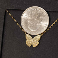 Gold Dipped Butterfly Pendant Necklace
