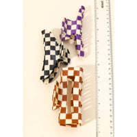 Checkered Pattern Hair Clips