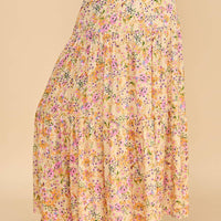 Yellow Floral Maxi Skirt