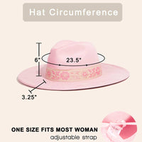 Flower Ribbon Bow Fedora Hat