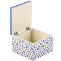 Blue Floral Prayer Box Hinged Box