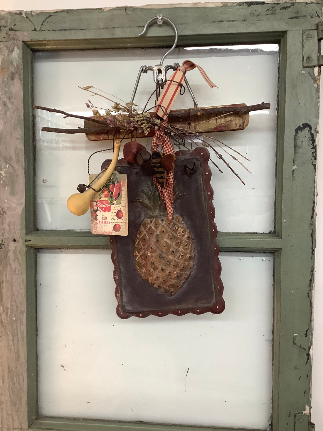 Beeswax Pineapple + Bee Hanging Decor