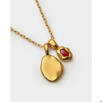 BIRTHSTONE NECKLACE | JANUARY | Garnet | 15 3/4" + 1 15/16" extender