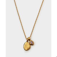 BIRTHSTONE NECKLACE | FEBRUARY | Amethyst | 15 3/4" + 1 15/16" extender