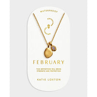 BIRTHSTONE NECKLACE | FEBRUARY | Amethyst | 15 3/4" + 1 15/16" extender