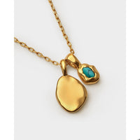 BIRTHSTONE NECKLACE | DECEMBER | Turquoise | 15 3/4" + 1 15/16" extender