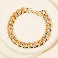 Curb Chain Lobster Clasp Bracelet