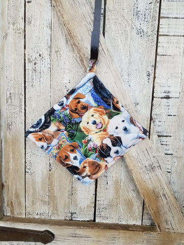 Dogs & Flowers Hot Pad