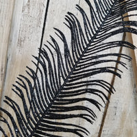 Black Glitter Feather Pick