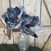 Rounded Blue Velvet Poinsettia