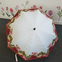 Red + Pink Floral Umbrella