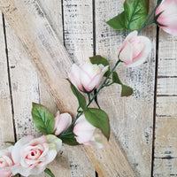 6' Pink Rose Garland