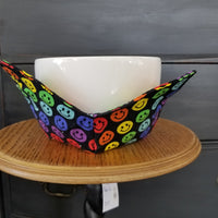 Rainbow Smiley Faces Bowl Cozy