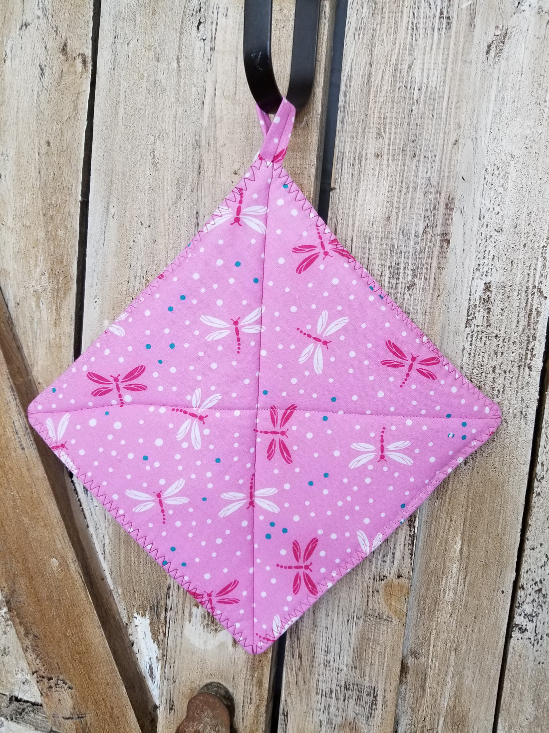 Pink Dragonfly Hot Pad