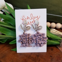 Lily Dangles | Mauve | Clay Earrings
