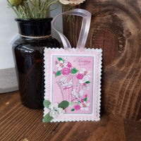 Hanging Vintage Postcard Reproduction - A Wedding Gift