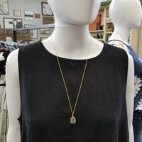 Gold Quartz Nugget Necklace
