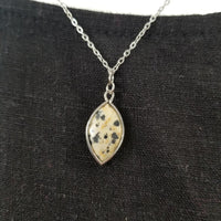 Silver Dalmatian Jasper Necklace