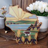 Wisconsin Cutting Board with Artwork