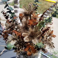 Pheasant + Guinea Fowl Arrangement - Raised Tin