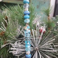 Beaded Garden Pick - Winter Blues