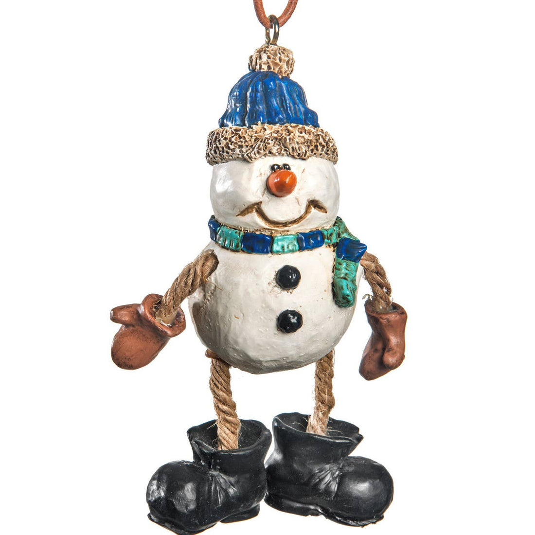 Snowman Ornament With Stocking Cap