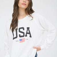 USA Long Sleeve Raglan