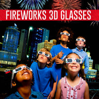 Plastic 3D Fireworks Diffraction Glasses