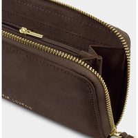 Lottie Large Wallet- Bitter Chocolate Suedette
