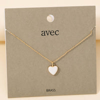 Epoxy Heart Pendant Necklace