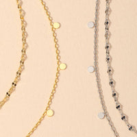 Dainty Layered Coin Choker Necklace: Gold