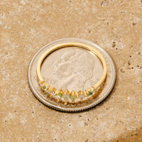 Gold Dipped Cubic Zirconia Rhinestone Ring