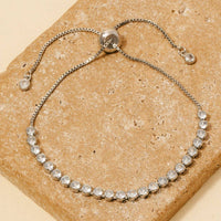 Circle Glass Gems Tennis Chain Bracelet