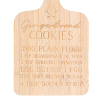 Christmas Gingerbread Cookies Bamboo Serving Board