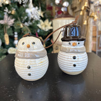 Ceramic Snowman Ornament