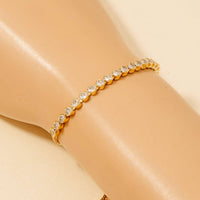 Circle Glass Gems Tennis Chain Bracelet