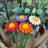 Painted Wood Daisies