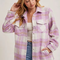 Brushed Flannel Jacket - Pink
