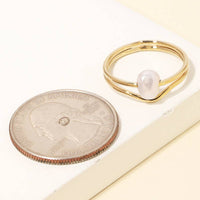 Pearl Charm Fashion Ring