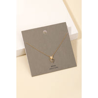 Rhinestone And Opal Heart Pendant Necklace