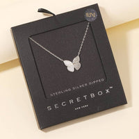 Gold Dipped Butterfly Pendant Necklace
