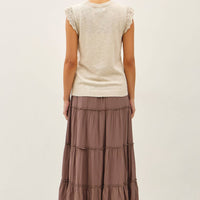 Crochet Ruffle Top - White