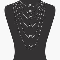 Faceted Oval Gem Pendant Station Bead Chain Necklace