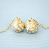 Swirls of Gold Christmas Ornament