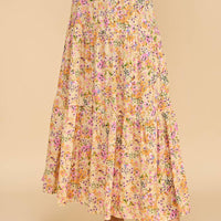 Yellow Floral Maxi Skirt