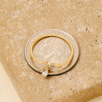 Gold Dipped Twisted Cubic Zirconia Butterfly Flower Ring - Gold