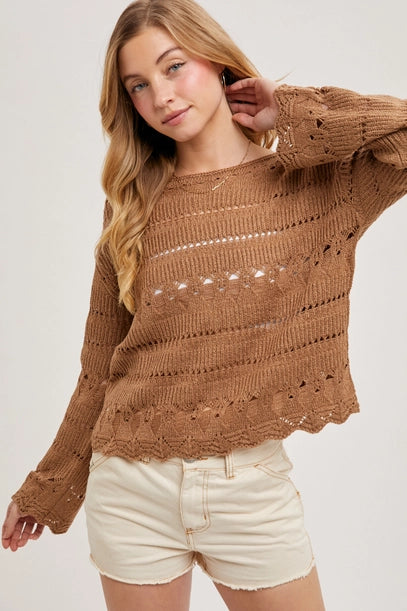 The Autumn Unraveled Sweater - Mocha